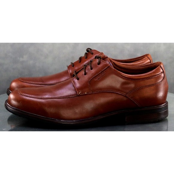 Rockport Hydro Shield Men\'s Apron Toe Oxfords Dress Shoes Size 12 Brown EUC main image 10